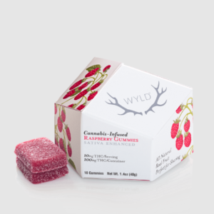 WYLD - Raspberry Sativa Enhanced Gummies 100mg