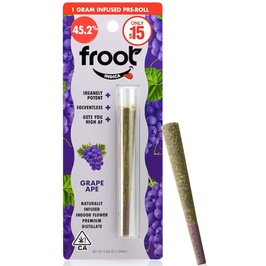 Froot Grape Ape Infused 1-gram Pre-roll – SIERRA GREEN